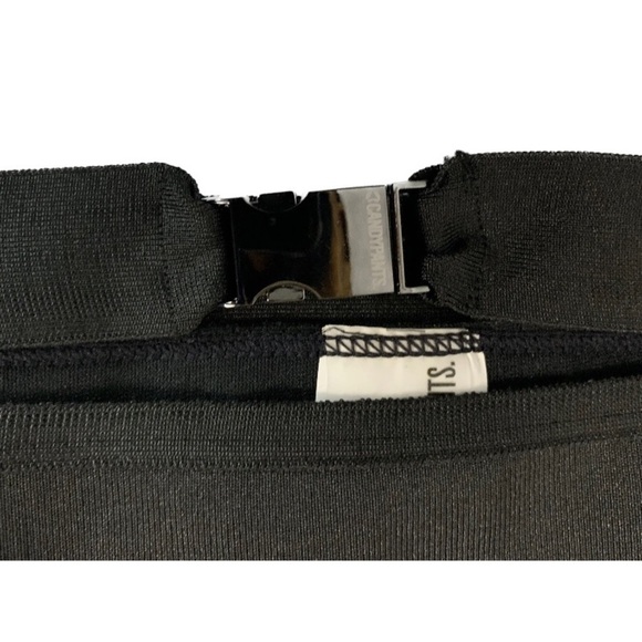 Candypants Exclusive Bandage High Leg Buckle Cut Out Black Bikini Bottom New - Picture 12 of 14